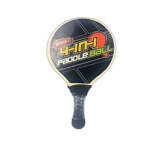 WHAM-O Game Time Paddle 4 in1 Game Set Play 4 Different Games 2 paddles Used